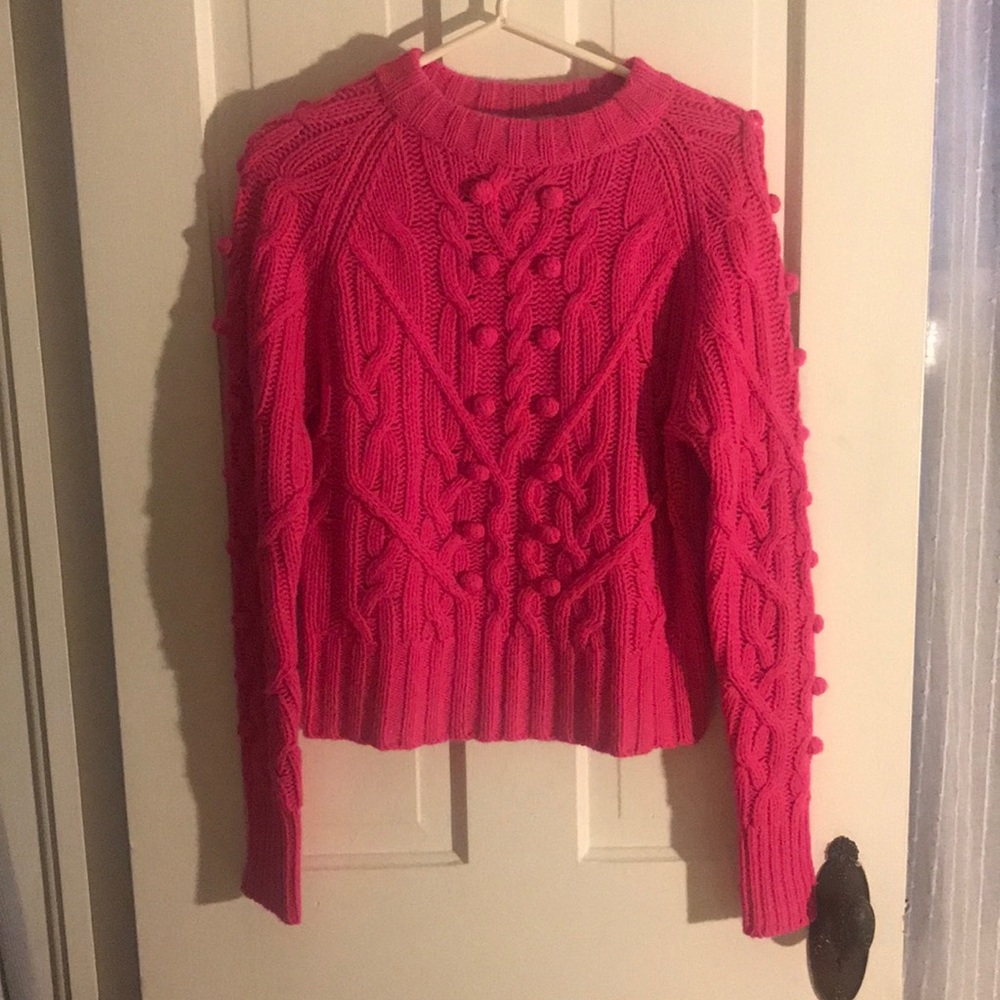 NWT Autumn Cashmere Popcorn Sweater in Atomic Pink